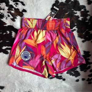 FARM Rio Pink and Yellow Tropical Athletic Shorts